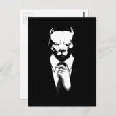 Pitbull-Anzug Postkarte (Vorne/Hinten)