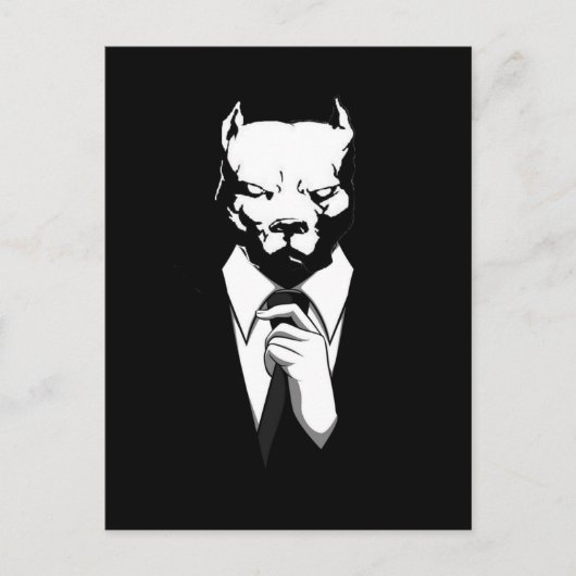 Pitbull-Anzug Postkarte (Vorderseite)