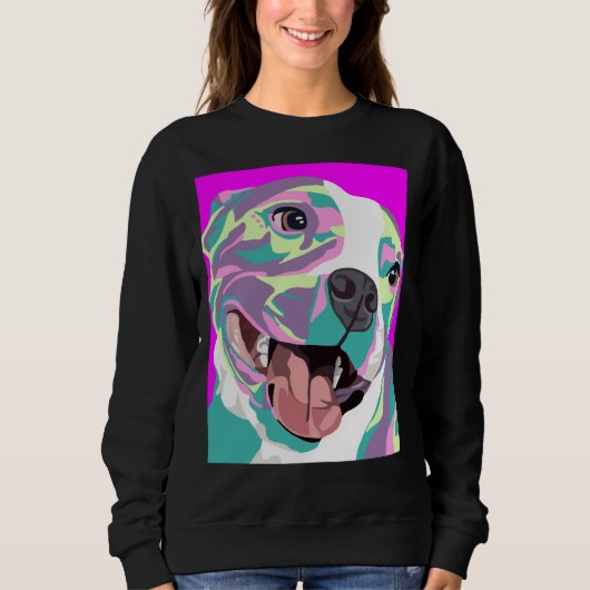 Pitbull Art Sweatshirt (Vorderseite)