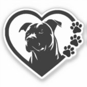 Pitbull Aufkleber (Vorderseite)
