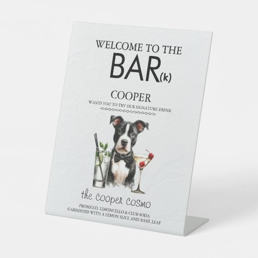 Pitbull Bar Sockelschild (Vorderseite)