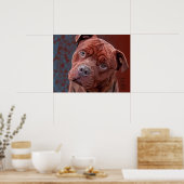 Pitbull "Benz" von Zäunen für Fido Poster (Küche)