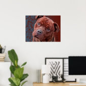 Pitbull "Benz" von Zäunen für Fido Poster (Heimbüro)