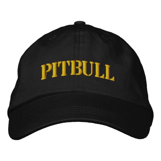 PITBULL BESTICKTE KAPPE (Vorderseite)