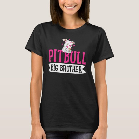 Pitbull Big Brother Pit Bull Terrier Dog Pibble Ow T-Shirt (Vorderseite)