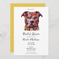 Pitbull Blume Face Dog Lover Brautparty