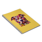Pitbull Blume Face Dog Lover Journal Notizblock (Rechte Seite)