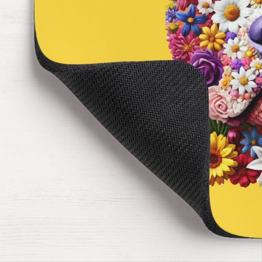 Pitbull Blume Face Dog Lover Mousepad (Ecke)