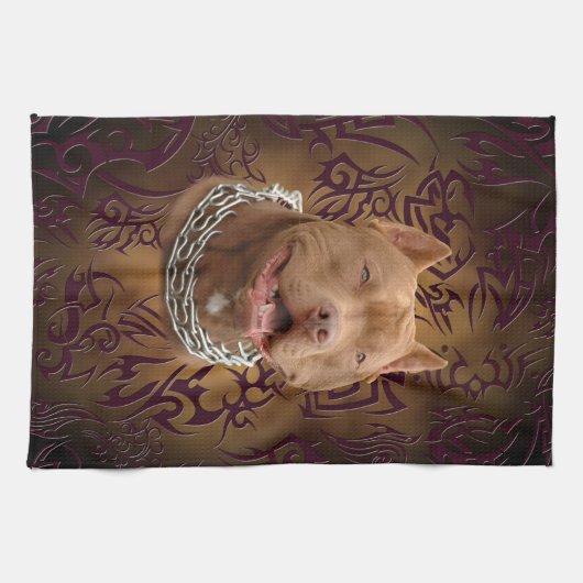 Pitbull Brown Geschirrtuch (Horizontal)