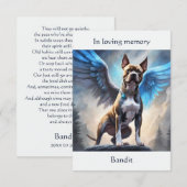 Pitbull Brown Memorial Geem Individuelle Name Beil Dankeskarte (Vorne/Hinten)