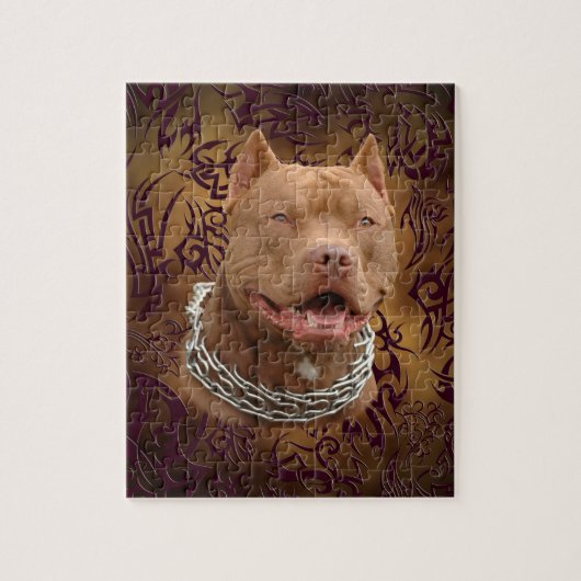 Pitbull Brown Puzzle (Vertikal)