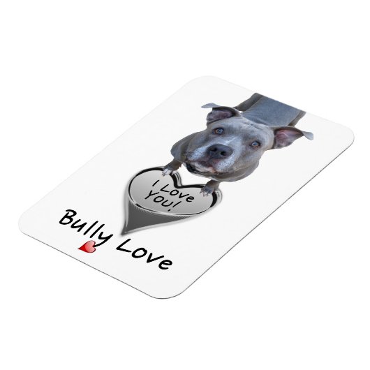 Pitbull Bully Liebe Magnet (Linke Seite)
