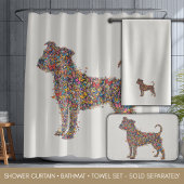 Pitbull Butterfly Silhouette Art | Bully Dog Lover Badhandtuch Set