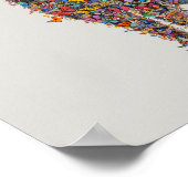 Pitbull Butterfly Silhouette Art | Bully Dog Lover Poster (Ecke)