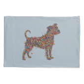 Pitbull Butterfly Silhouette Reversible Bully Dog Kissenbezug (Rückseite-Links)