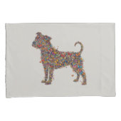 Pitbull Butterfly Silhouette Reversible Bully Dog Kissenbezug (Vorderseite-Rechts)