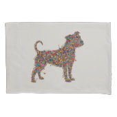 Pitbull Butterfly Silhouette | Reversible Dog Mama Kissenbezug (Vorderseite)