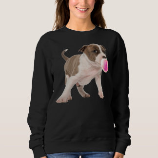 Pitbull Chews Gum Bubble Hunde Welpen Sweatshirt