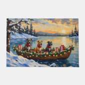 Pitbull Christmas Boat Holiday Fußmatte (Vorderseite)