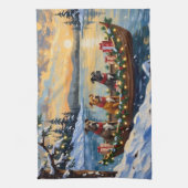 Pitbull Christmas Boat Holiday Geschirrtuch (Vertikal)