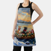 Pitbull Christmas Boat Holiday Schürze (InSitu)