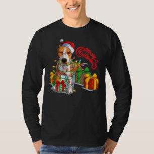 Pitbull Christmas Merry Pitmas Weihnachtsmann T-Shirt