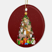 Pitbull Christmas Ohrfeigen Cute Dog Lovers Keramik Ornament (Links)