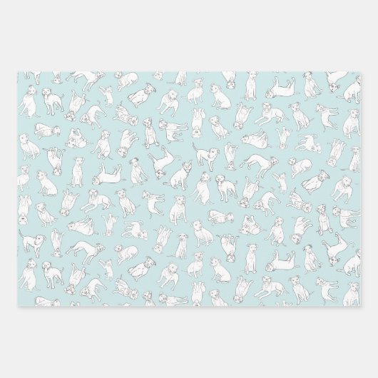 Pitbull Confetti - Aquamalz, rosa, lila Pastellfar Geschenkpapier Set (Vorderseite 2)