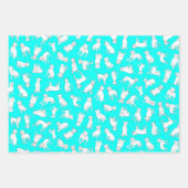 Pitbull Confetti - heiß rosa, türkis, grau Geschenkpapier Set (Vorderseite 3)