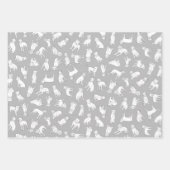 Pitbull Confetti - heiß rosa, türkis, grau Geschenkpapier Set (Vorderseite 2)