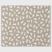 Pitbull Confetti tan taupe rollen von Geschenkpapier (Flach)