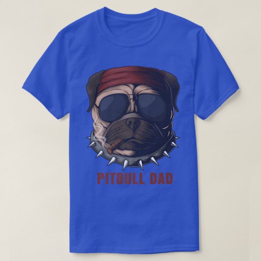 Pitbull Dad American Pit Bull Dog US Flag 4th Of J T-Shirt (Design vorne)