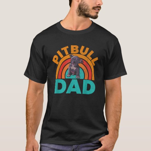 Pitbull Dad Pitbull T-Shirt (Vorderseite)