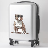 Pitbull Der Wächter Aufkleber (Koffer)