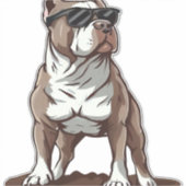 Pitbull Der Wächter Aufkleber (Vorderseite)