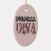 Pitbull DIVA Keramik Ornament (Rechts)