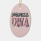 Pitbull DIVA Keramik Ornament (Links)