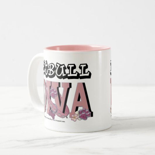 Pitbull DIVA Zweifarbige Tasse (Vorderseite Links)