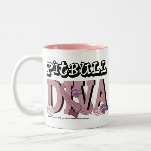 Pitbull DIVA Zweifarbige Tasse (Links)