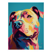 Pitbull Dog 001 - Bruno Pokopen Poster (Vorderseite)