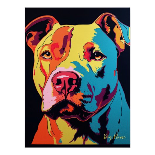 Pitbull Dog 002 - Bruno Pokopen Poster (Vorderseite)