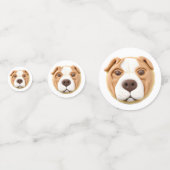 Pitbull Dog 3D Inspiriert Konfetti (Rückseiten)