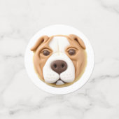 Pitbull Dog 3D Inspiriert Konfetti (Klein Vorderseite)