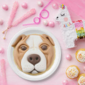 Pitbull Dog 3D Inspiriert Pappteller (Party)