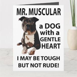 Pitbull Dog Animal Gruß Karte