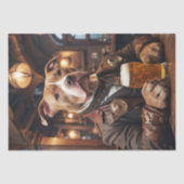 Pitbull Dog Cheers - Decoupage - Seidenpapier (Vorderseite)