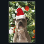 Pitbull Dog Christmas Tree Ornaments Snowman Briefpapier<br><div class="desc">Pitbull Hund Weihnachtsbaumschmuck Schneemann Doormat.Niedlich Pitbull Hund mit Weihnachtsbaumschmuck Schneemann im Hintergrund.</div>