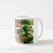 Pitbull Dog Christmas Tree Ornaments Snowman Kaffeetasse (VorderseiteRechts)