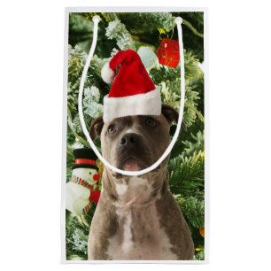 Pitbull Dog Christmas Tree Ornaments Snowman Kleine Geschenktüte