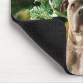 Pitbull Dog Christmas Tree Ornaments Snowman Mousepad (Ecke)